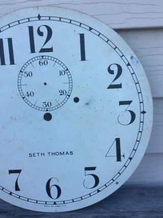 Antique Seth Thomas Weight Driven Wall Regulator Clock Dial 3