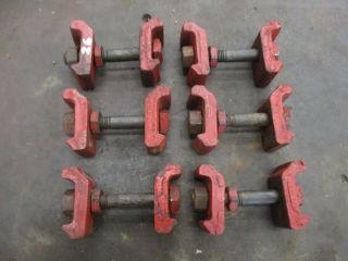 Ih Farmall M H Mta Set Of 6 Rear Wheel Bolts & Clamps Wedges Antique Tractor 26