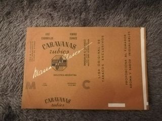 Caravanas Rubios - Argentina Cigarette Pack Label Wrapper