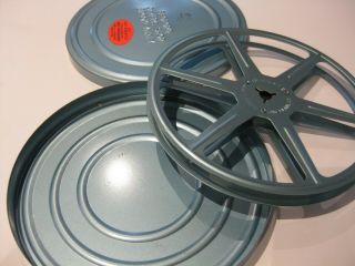 Vintage Reelane Thread - O - Matic 8mm Film Reel Canister,  Projection,  Metal 5 3/4 "
