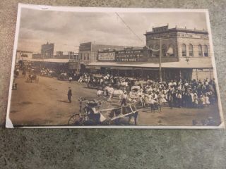 Vintage Early 1900’s Real Photo Postcard Street Scene Bay City Texas