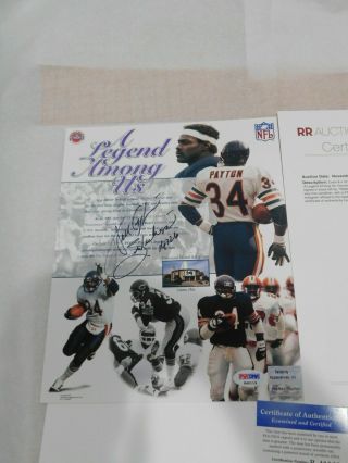 Walter Payton Signed Autographed " 8x10 Photo " Collage " Legend Among Us Bears