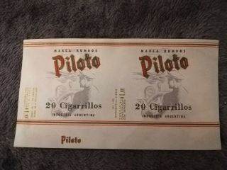 Piloto - Argentina Cigarette Pack Label Wrapper