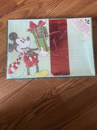 40 Vintage Disney Mickey Mouse Christmas Cards Premium Paper Magic Group
