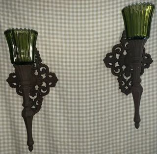Vintage Old World Metal Candle Holder Wall Scones W/choice Of Votive Cup