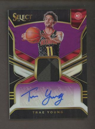 2018 - 19 Select Purple Trae Young Hawks Rpa Rc Patch Auto /99