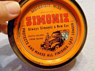 Vintage Simoniz Wax Can Automobile Furniture Wax Polish Can
