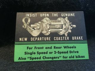 Vintage Departure Coaster Brake Bicycle Adv.  - Magic Cards Trick Complete