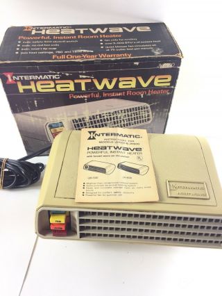 Vintage Intermatic Heatwave Powerful Instant Heater 1500 Watts Jh - 600 Travel