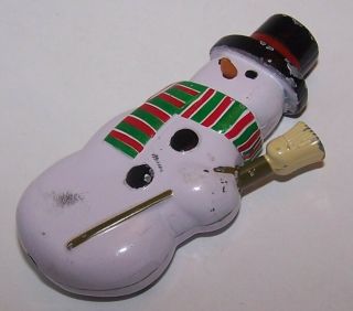 Vintage Novelty Snow Man Refillable Butane Lighter - Snowman - Christmas