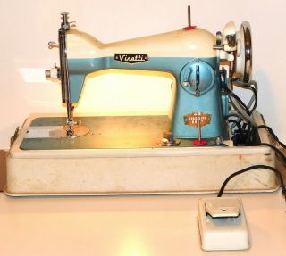 Vintage Visetti Precision Built Sewing Machine,  Model 43 Runs Well; Loose Belt