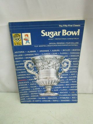 Vintage Football Program Sugar Bowl Nebraska Vs Lsu (jan.  1,  1985)