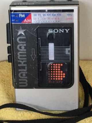Vintage 80s Sony Walkman Wm - F8 Am/fm Stereo Radio/cassette Player Strap Parts