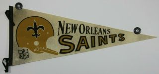 Vintage Orleans Saints One Bar Helmet 30x12 Pennant