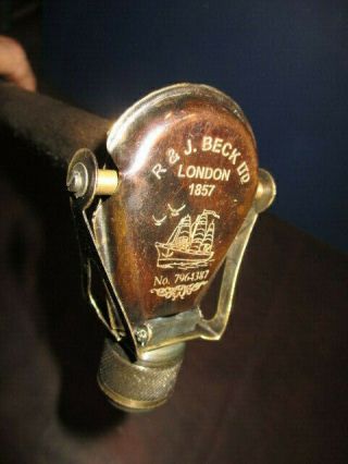 Mw.  A892: Vintage Brass London Binocular Spy Glass Gadget Walking Stick Cane