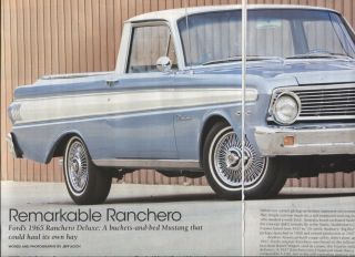 1965 Ford Falcon Ranchero Color 6 Page Article