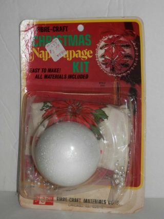 Vintage Fibre - Craft Christmas Napcoupage Kit 5781 Poinsettia Ornament Craft
