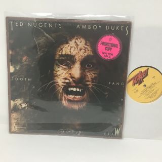 1974 Promo Ted Nugent Amboy Dukes Tooth Fang Vintage Press Vinyl Lp Record 2203