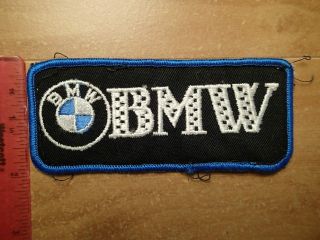 Vintage Embroidered Automobile Patch - Bmw - Bavarian Motor - Cond.