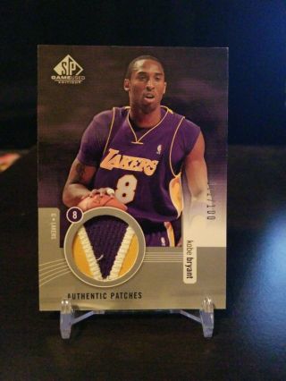 2004 - 05 Sp Game Authentic Nameplate Patches Kobe Bryant Lakers /100