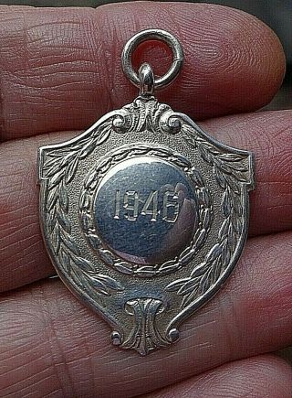 Vintage Sterling Silver Watch Fob 1946 Wyfold Cricket League 8.  7g