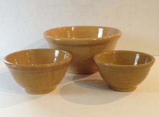 Vintage Pacific Pottery Stoneware Mixing Bowl Set 12 24 30
