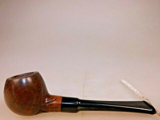 Imported Briar Small Carved Apple Pipe Tom Thumb Style 70’s Vulcanite Stem