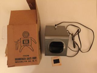 Vintage Brumberger Slide Viewer Model No.  1225 35mm 2.  75 X 2.  75 Darkroom Light