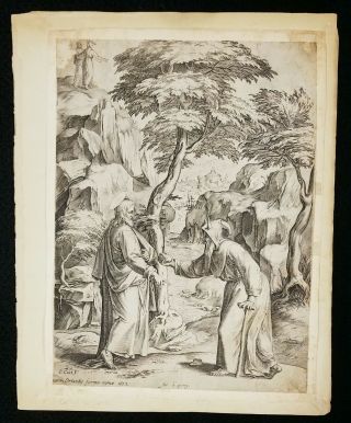 Early Antique 1602 Print Cornelis Cort D 