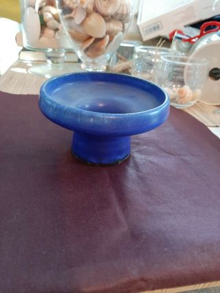 Vintage Gotek Colonia Tovar Venezuela Pottery Matte Cobalt Blue Ceramic Vase