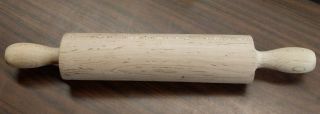 Large 18 " Vintage 1 - Piece Solid Wood Rolling Pin Old Kitchen Tool Nos