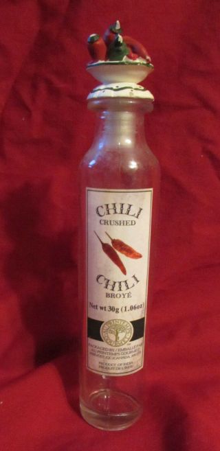 Vintage Chili Spice Jar With Top Circa 1970 