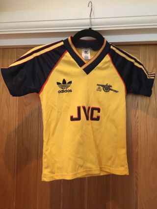 Vintage Arsenal Adidas Jvc 1988 - 90 Away Shirt 26 - 28’’
