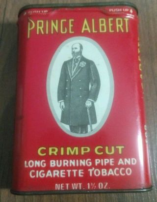 Prince Albert Crimp Cut Pipe & Cigarette Tobacco Metal Tin/can
