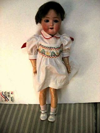Antique German Schoenau & Hoffmeister 1923 Bisque Head Doll Sleep Eyes Mold 154