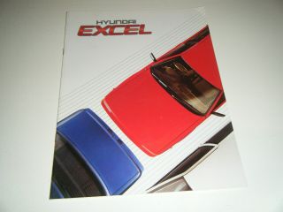 Vintage Early 1990s? Or Late 1980s Hyundai Excel Car Sales Brochure