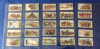 Complete Set Wills Scissors Cigarette Cards Army Life 1914 X 25,  Good