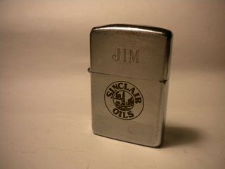 Vintage Dundee Lighter With Sinclair Oil Advertising