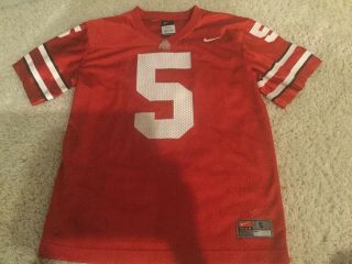Ohio State Buckeyes 5 Nike Boys Football Jersey Youth Small Red Kids College