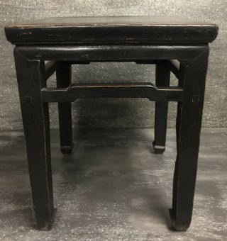 Black Chinese Antique Ming Style Stool/end Table/coffee Table