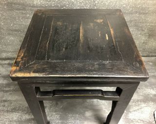 Black Chinese Antique Ming Style Stool/End Table/Coffee Table 3