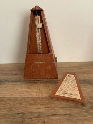Vintage Seth Thomas Metronome De Maelzel 10,  Model E873 - 006