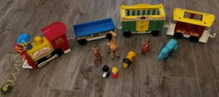Vintage 1973 Fisher Price Play Family Circus Train 991 Almost Complete