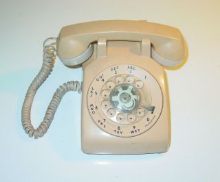 Vintage Bell Systems Western Electric Yellow Rotary Dial Desk Phone