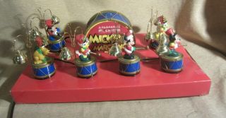 Vintage Mr Christmas Holiday Animated Mickey’s Marching Band Music Carols Bells