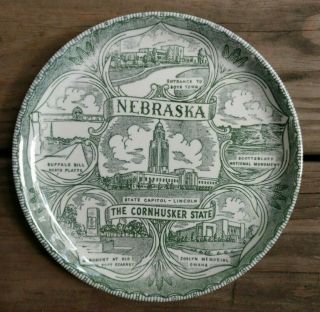 Vintage Nebraska Souvenir Plate - Buffalo Bill 