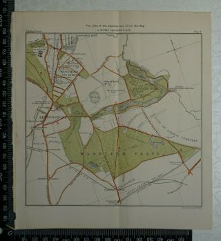 1923 Vintage Map Of Epping Forest - Wanstead,  Leytonstone,  Wanstead Flats.