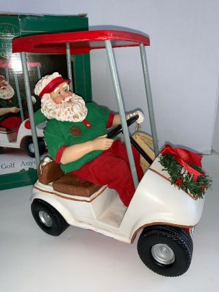 Vtg Kurt & Adler Fabriche Santa In Golf Cart 8” “golf Anyone”