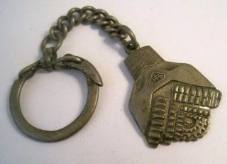 Vintage Hughes Tool Company Figural Advertising Keychain