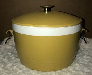 Vintage Sunfrost Thermo - O - Ware Insulated Bowl Ice Bucket Harvest Gold Retro